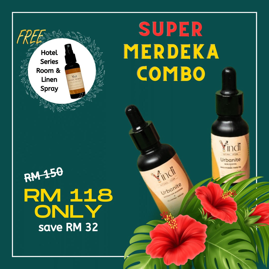 Yindi Super Merdeka Combo with FREE Hotel Series Room & Linen Spray